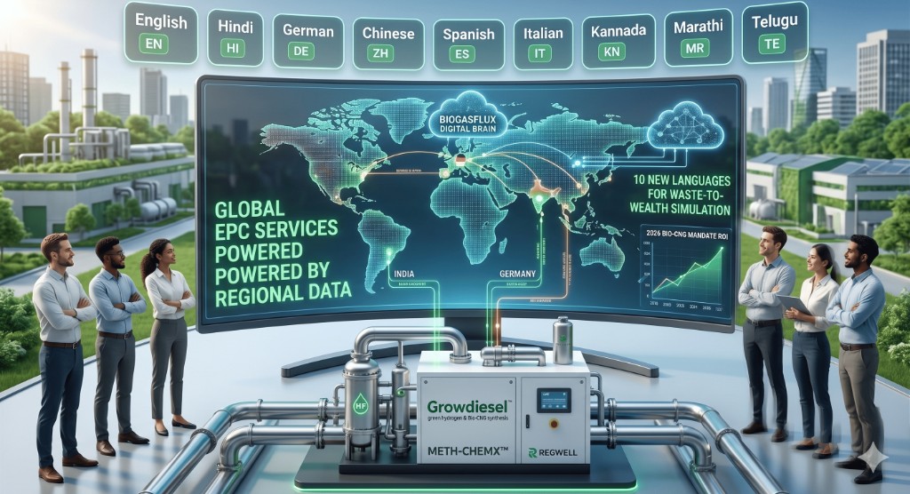 Localized Bio-CNG ROI analytics with multilingual dashboards and reports